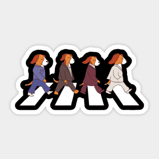 The Beagles On Crosswalk Sticker